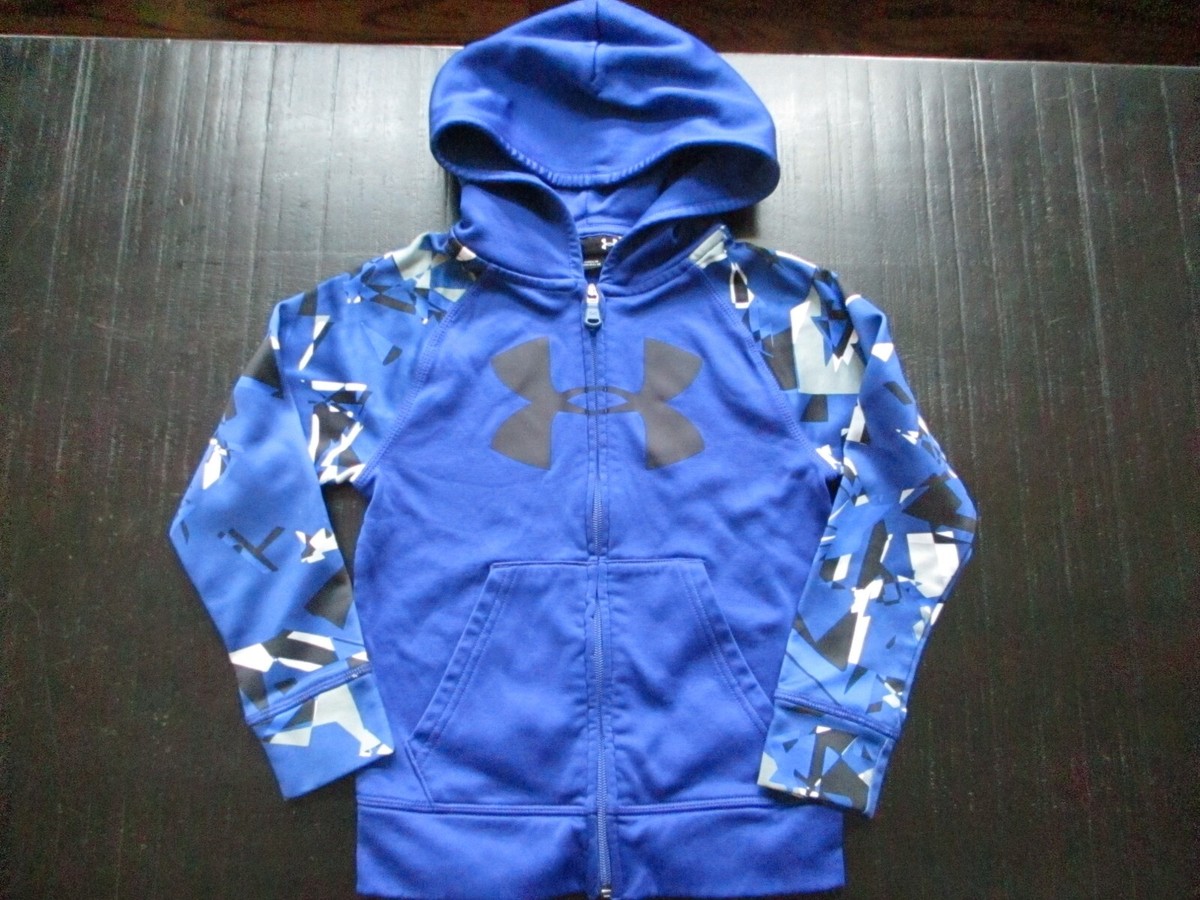 Under Armour Royal Blue Logo Zip Up Hoodie Size VGUC