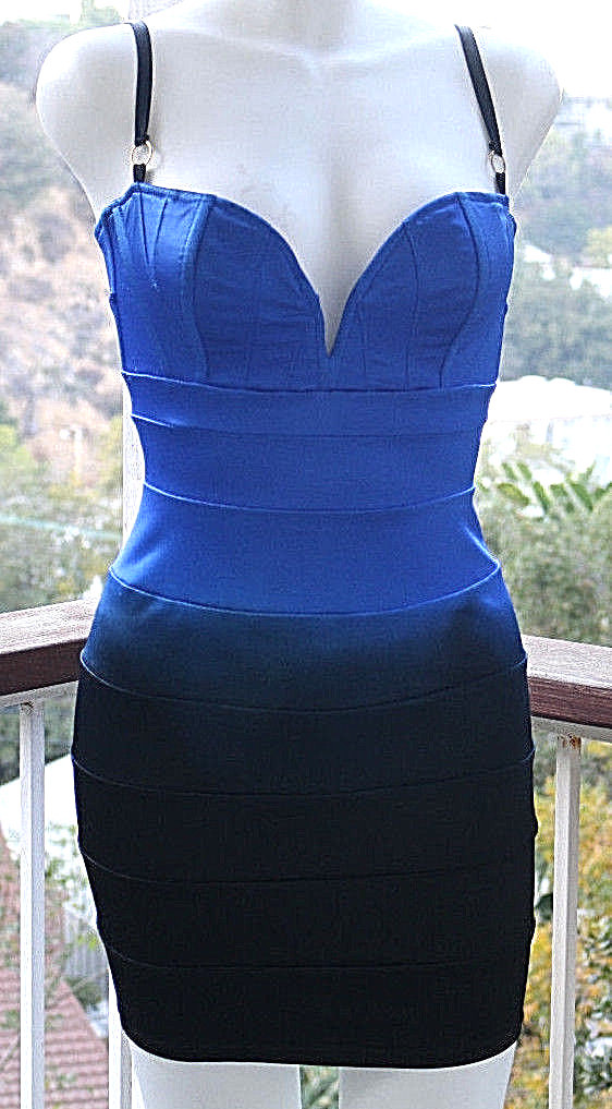 blue ombre bandage dress Ombre Bandage Midi Dress Midnight Ombre