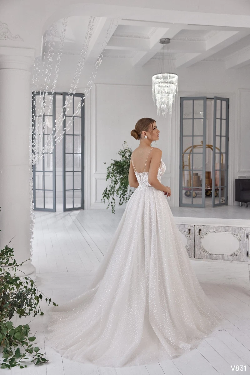 Star celestial simple wedding dress boho wedding dress Bohemian Minimalist Wed