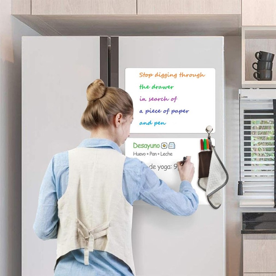 2PCS 12x8" Dry Erase Board Sheet for Refrigerator, Fridge