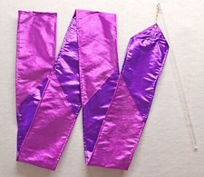 Purple/Magenta Ribbon/ Streamer w 18" Rod - 6ft-W- Worship Dance