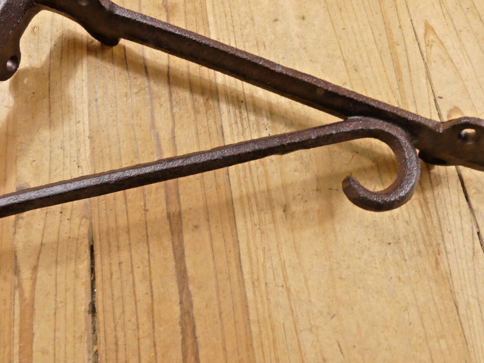 6 PCS CAST IRON SHELF BRACKETS CORNER BRACE CORBELS PLANT HOOKS LARGE RUSTIC