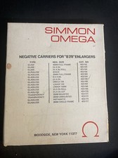 Omega 423-165 2 1/4" square negative carrier for the Omega B7/8 enlarger New