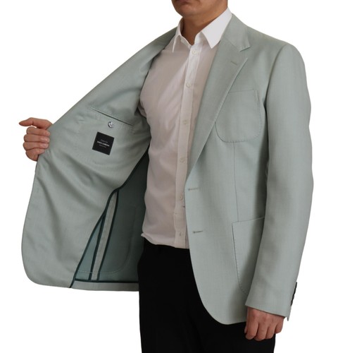 DOLCE & GABBANA Blazer Jacket Light Green Cashmere Silk IT52 / US42/ L RRP $5600 - Picture 4 of 12