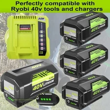 Replacement for Ryobi 40V Battery or Charger OP4026 OP40601 OP4050A OP4040 OP401