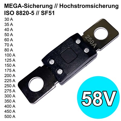 250A Mega Fuse Sicherung Hochstrom 58V KFZ LKW Boot Lynx