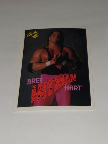 1990 Classic Games WWF WWE Titan Sports Wrestling Card #37 Bret Hitman Hart # - Picture 2 of 11