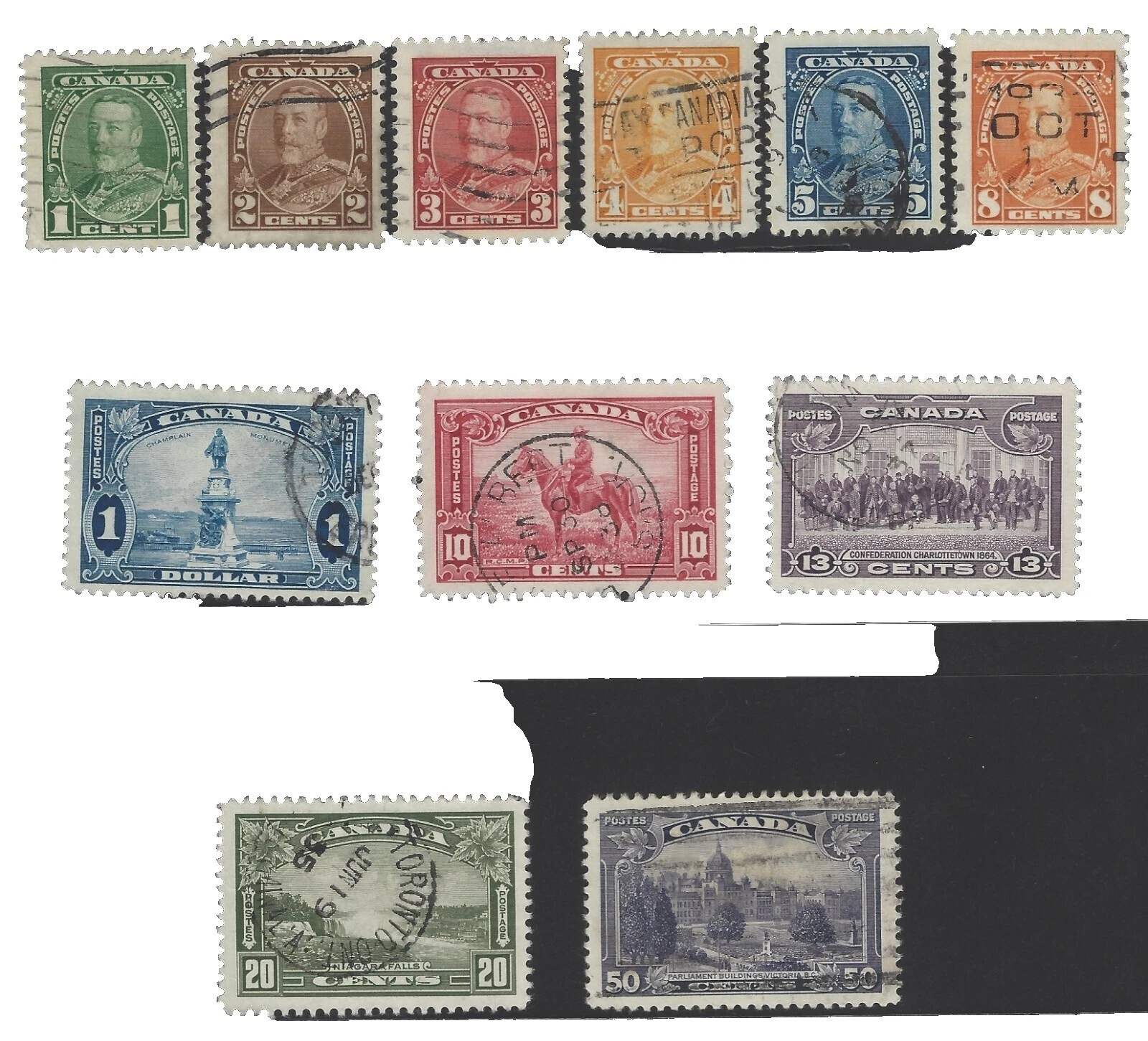 F/VF (Fine/Very Fine) Canadian Stamps