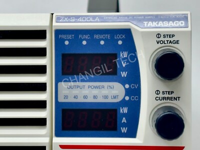 S。 TAKASAGO ZX-S-400LA DC Power Supply – 0-80V / 0-40A / 400W | eBay