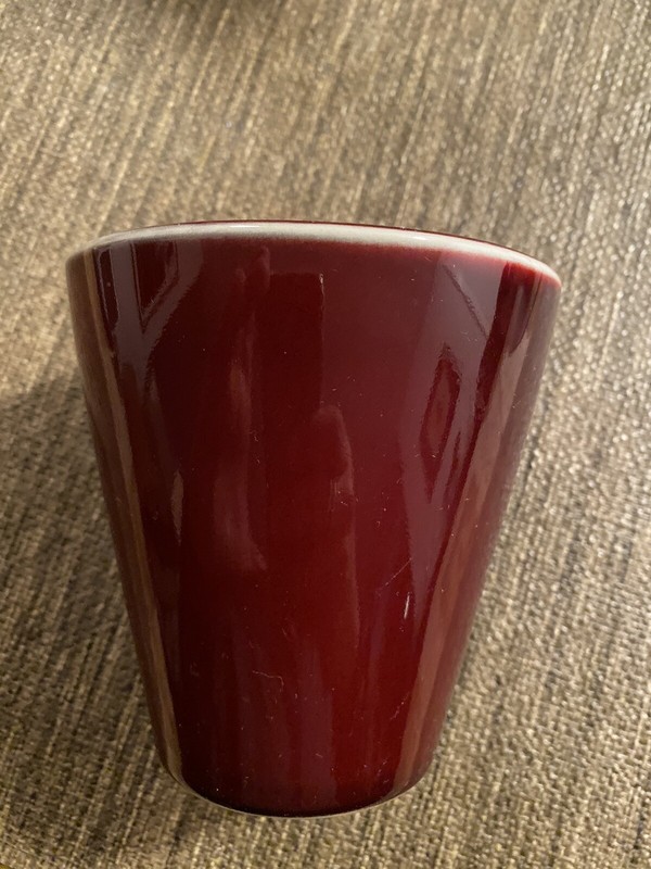 4.5” Tall Flower Pot. Brown Ceramic. Vintage.