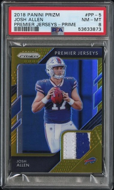 Josh Allen Panini Prizm Premier Jerseys #PP5 Prime