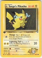 LT. SURGE'S PIKACHU 81/132 COMMON GYM HEROES POKEMON 1ST EDITION NM on eBay