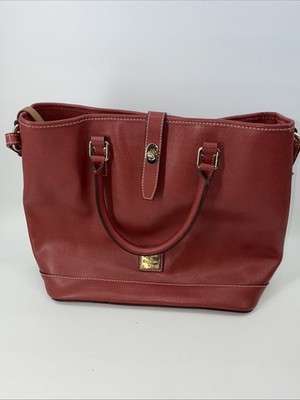 Dooney & Bourke Saffiano Perry satchel bag Burgundy red
