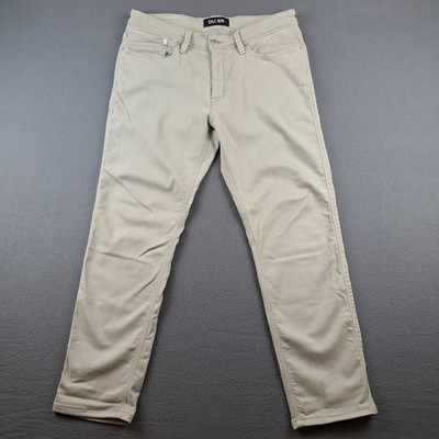 DUER N2X Slim Fit Pants Men's Size 34X30 (Fits 34X28) Stretch Light Gray Chino