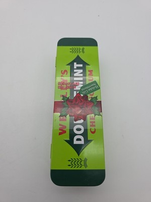 Wrigley's Doublemint Chewing Gum Green Hinged Metal Collectable Tin 6.5 