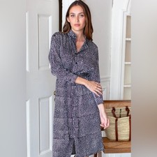 Emerson Fry India Collection Ry Shirt Dress Painterly Dots Small