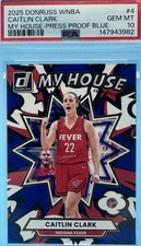 Caitlin Clark Press Proof Blue My House SP 2025 Panini WNBA Donruss, #4