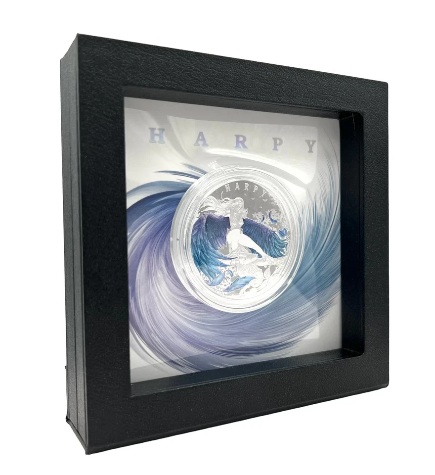 2023 Niue 1 oz Silver Proof Coin Haunting Harpy with Holographic Features - Image 4 of 4