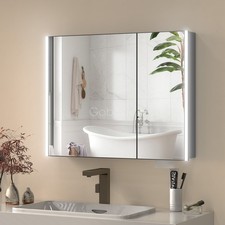 LED Lighting Medicine Cabinet with Lights Wall Mounted Bathroom Mirror Cabinet
