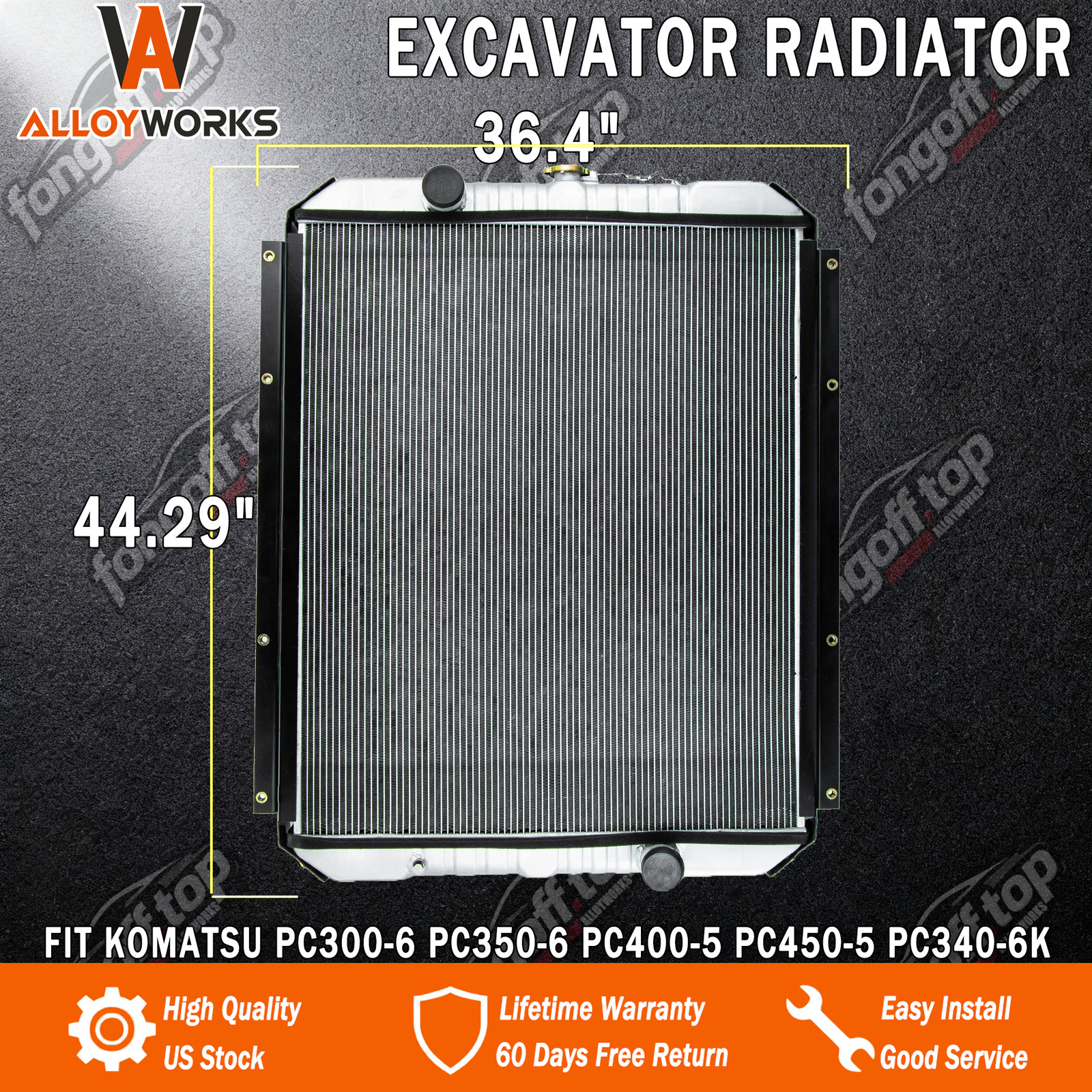 RADIATOR FOR KOMATSU PC300-6 PC350-6 PC400-5 PC450-5 PC340-6K # 208-03-51111