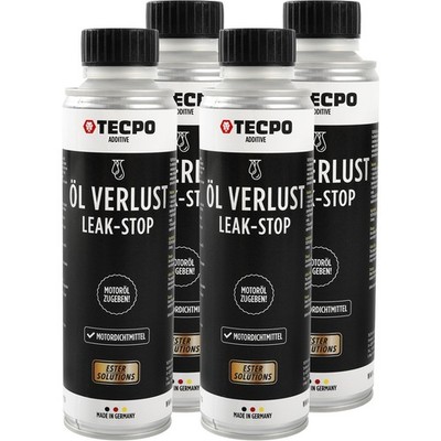 TECPO ÖLVERLUST LEAK STOP ESTER 4x 300 ml MOTORDICHTMITTEL MOTORÖL ÖL VERLUST