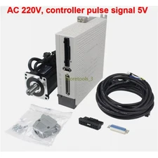 1000/400W 600/750W AC Servo Motor Driver Controller CNC Kit 220V pulse signal 5V