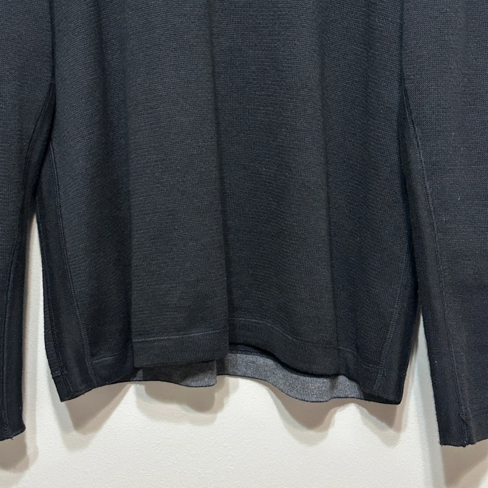 REI Men Ribbed 1/4 Zip Pullover Sweater Cotton Tencel Knit Large Outdoor Travel - Image 4 of 4