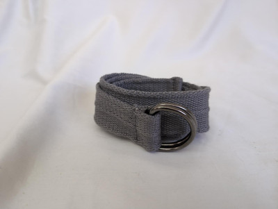 D-Ring Belt Gray Canvas Double D-Ring Buckle - Sizes 31-34