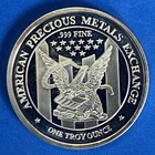 💥NICE!💥APMEX~American Eagle on Flag~1 oz .999 Fine Silver Round