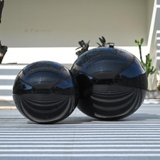 Yescom 2PCS Big Shiny Inflatable Mirror Ball Set 20" 32" Giant Hanging PVC Black