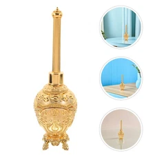 2 Pcs Catholic Holy Water Bottles Decorative Glass Alloy Christian Water Holder