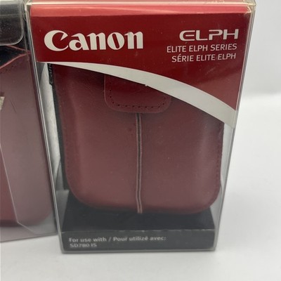Canon PowerShot SD780 IS Digital Camera Red Leather Case/Sleeve w/ Belt Loop