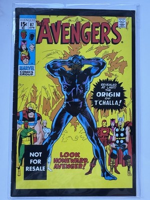 The Avengers # 87 Toybiz Reprint Of Origin Black Panther Bagged & Boarded