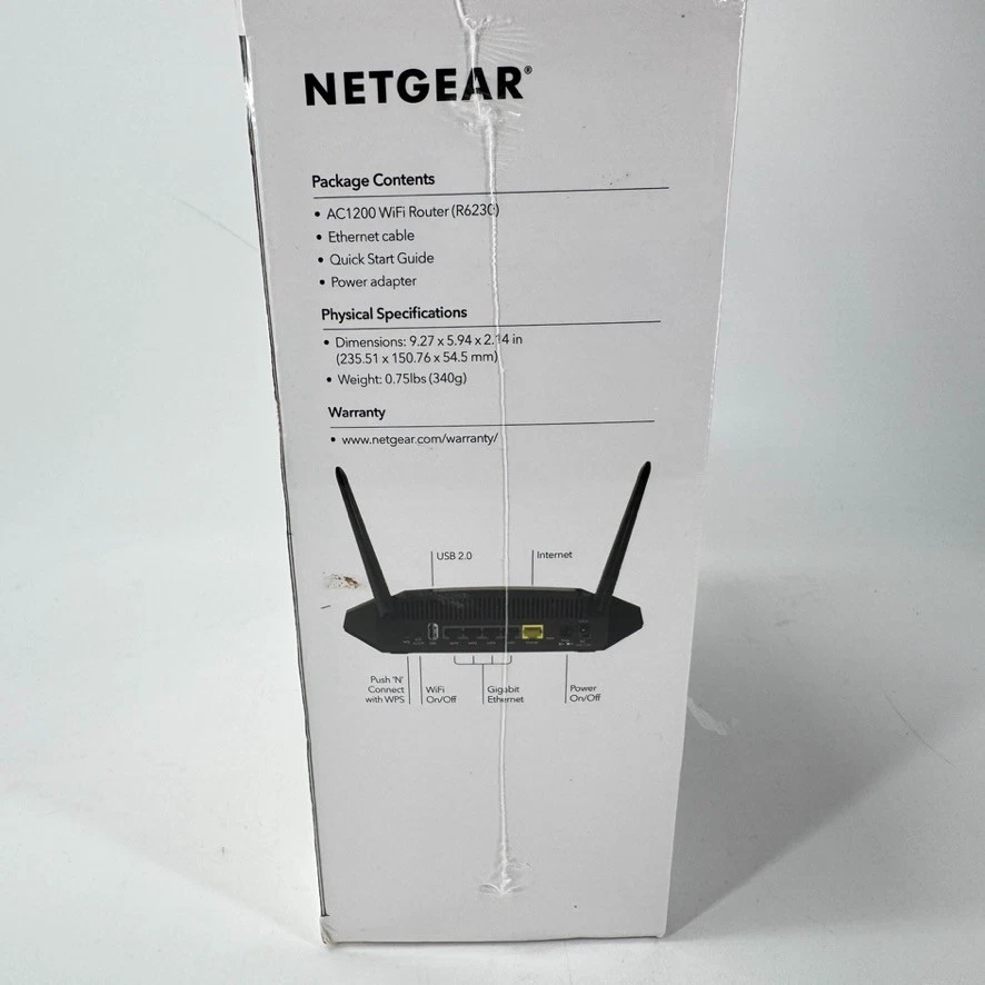 NETGEAR AC1200 1000Mbps 4 Ports 300Mbps Dual Band Gigabit Smart Router (R6230) - Image 4 of 4