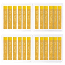 Yellow Oil Pastels, 24Pcs Soft Oil Crayons Creamy Pastels Stick Art