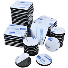 Double Sided Foam Tape, Heavy Duty Mounting 56 Pcs 3mm Thickness Black 