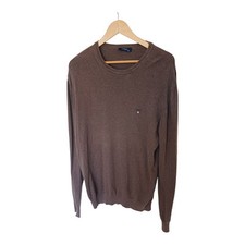 Gant Brown Crew Neck Premium Cotton Knit Jumper Size 2XL