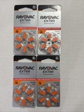 24 x Rayovac Extra Size 13 Hearing aid batteries Zinc air 4 Packs Used By 2029