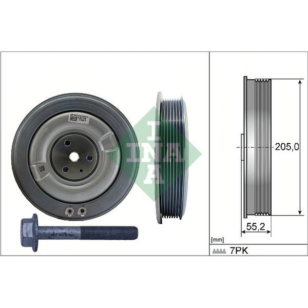 INA 544 0506 20 Riemenscheibensatz Kurbelwelle FüR Volvo V90 XC60 V60 XC90 S90-image