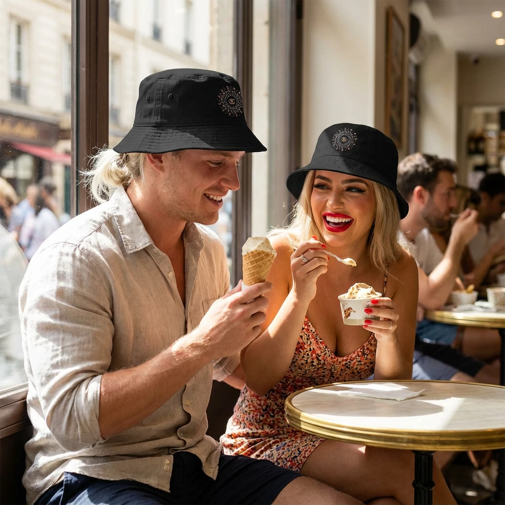Luxury Limitid Edition Paris Style Bucket Hat | Embroidered Monogram