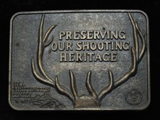 PG19126 VINTAGE 1970s NRA WHITTINGTON CENTER NATIONAL RIFLE ASSOCIATION BUCKLE
