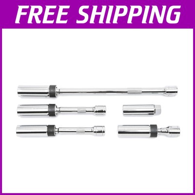Compact 5-Piece Magnetic Swivel Socket Set for 3/8'' Spark Plug Applications
