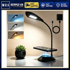 LED Desk Lamp with Wireless Charger 15W Magnetic Charging Station