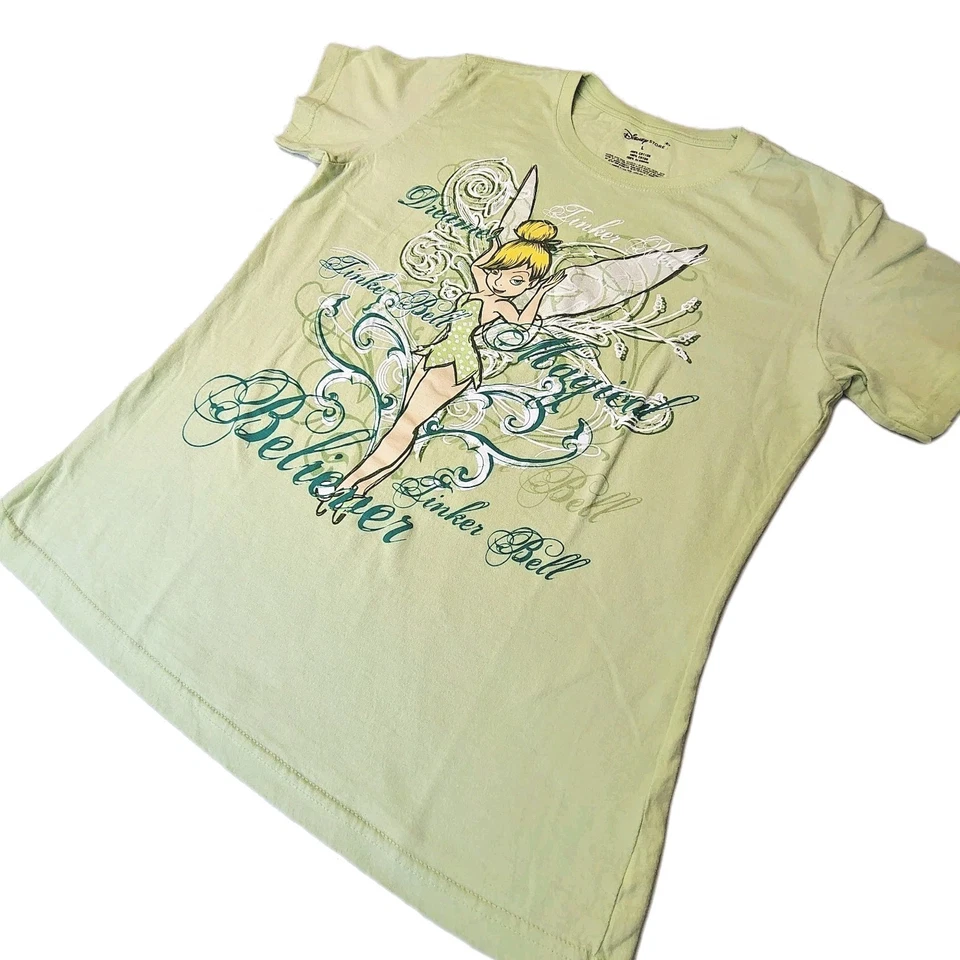Camisa gráfica feminina Disney Store Tinker Bell glitter grande fada manga curta - Imagem 3 de 4
