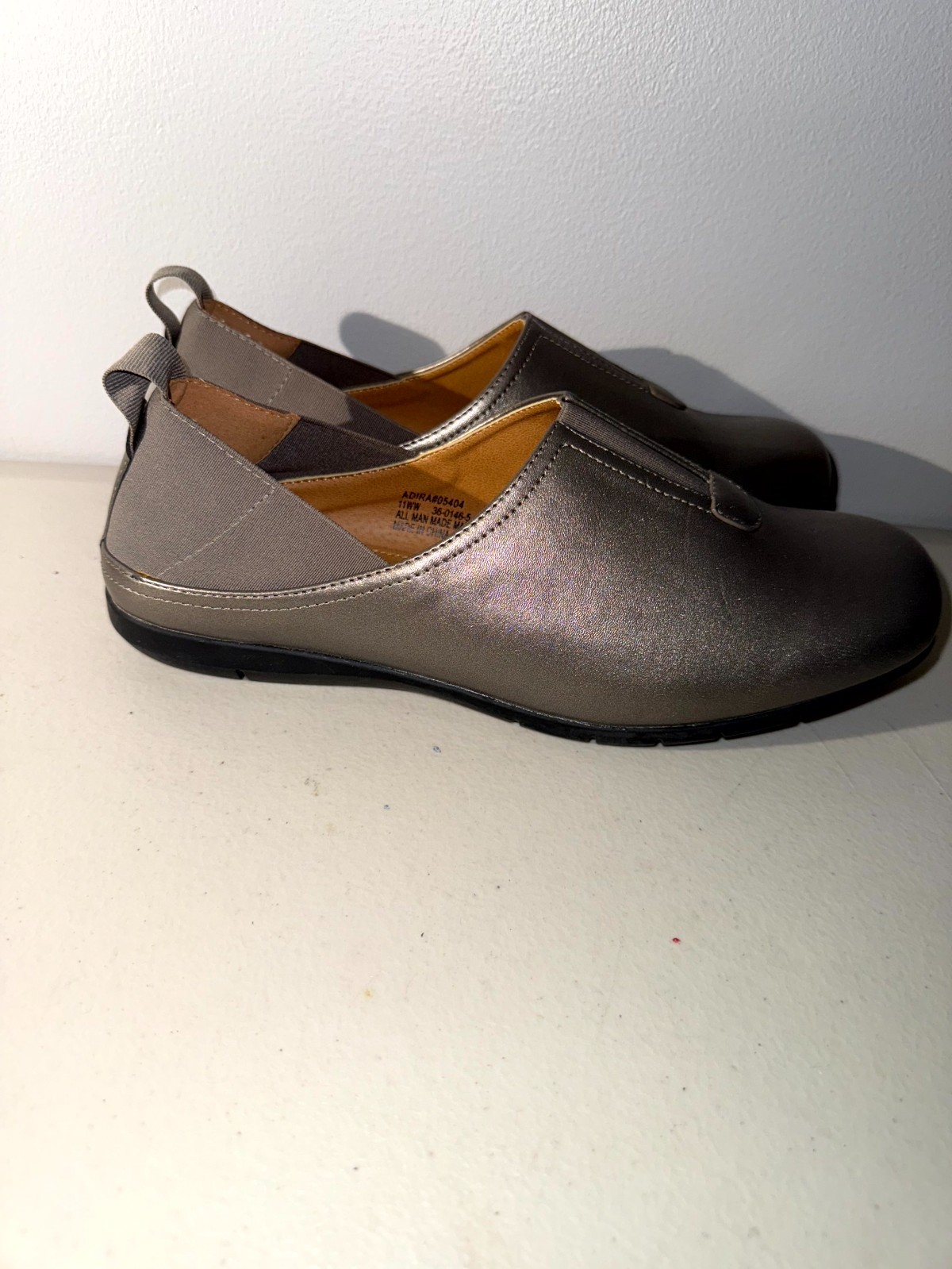 Comfortview Adira 05404 Women's 11 Extra Wide Comfort Shoes Black Flat Slip On