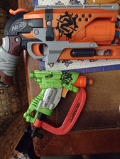 Nerf Zombie Strike Hammershot Blaster  Clampdown Tested  Darts