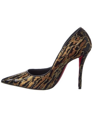 Christian Louboutin Miss Z Ocelot 100 Leather Pump Women's | eBay