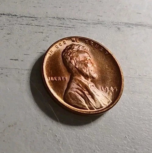 1945-S BU RB Lincoln Wheat Cent ~ Free Shipping! #4