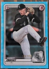 2020 Bowman Draft Sky Blue Border /499 Garrett Crochet #BD-95