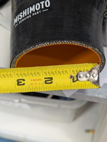 Mishimoto Silicone Coupler, 3.0" ID w/ 1/8" NPT Bung, Measures 3/8, Black, New! - Picture 4 of 6